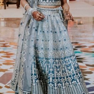 Gorgeous blue bridal lehnga
